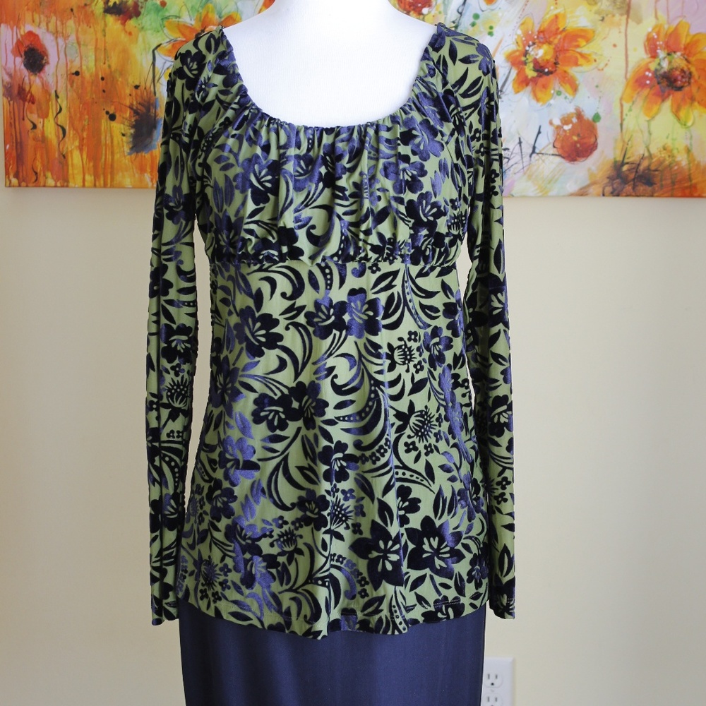 burn out velvet top